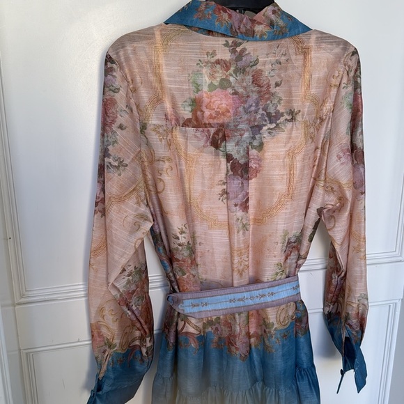 Vintage Boho Belted Romantic Maxi Dress Long Sleeve Artistic size Small - Picture 10 of 12